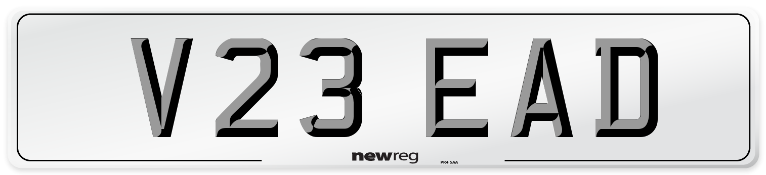 V23 EAD Number Plate from New Reg